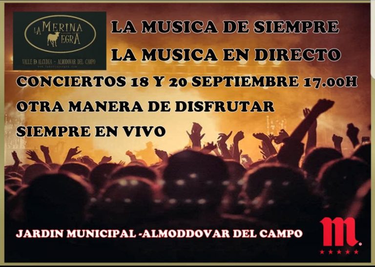 La Merina Negra y Mahou organizan un ciclo de conciertos de clásicos del pop y rock en Almodóvar del Campo
