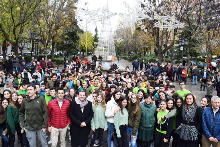Puertollano: Alumnos del IES Fray Andrés cierran la Semana por el Clima con un flashmob reivindicativo
