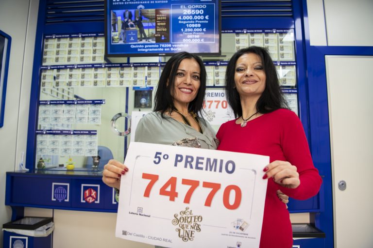 Vendido en la calle Palma de Ciudad Real el 74.770, agraciado con otro quinto premio del Sorteo de Navidad 2019