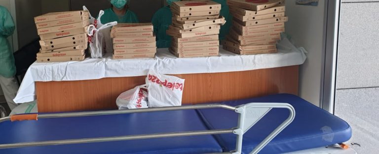 Llega una nueva remesa de pizzas al Hospital de Ciudad Real