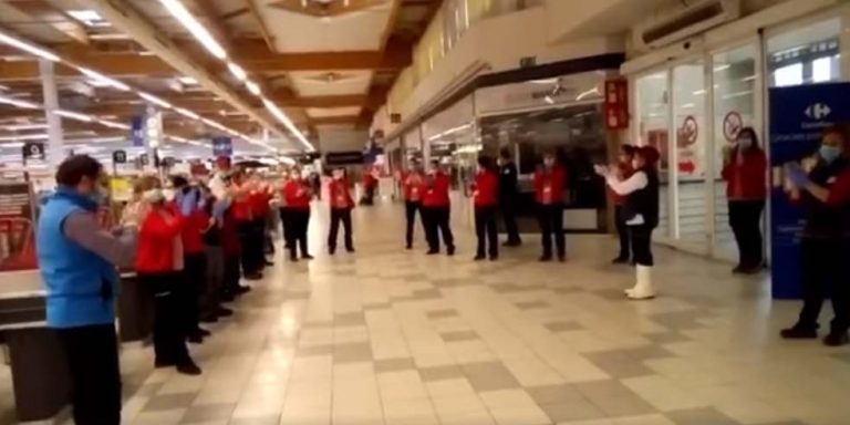 Los trabajadores de Carrefour Puertollano homenajean a los héroes sin capa