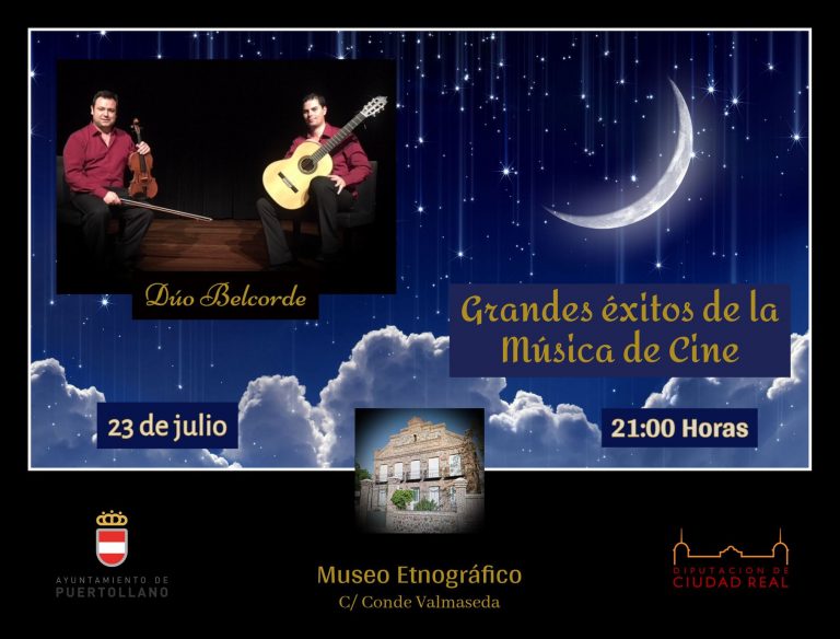 Puertollano: Concierto de bandas sonoras del dúo Belcorde en la noche de este jueves en el Museo Etnográfico