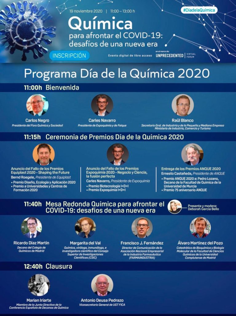 Los químicos de Puertollano pertenecientes a ANQUE y ARQUICMA, orgullosos del premio que ANQUE ha otorgado al Rey Felipe VI