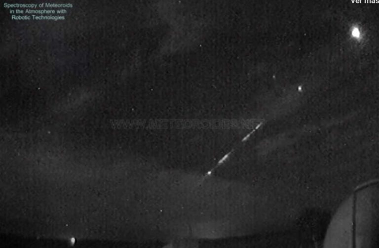 Una roca de un cometa impacta contra la atmósfera en la vertical de Puertollano