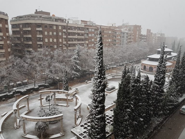 Filomena viste de nieve a Puertollano
