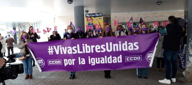 Ciudad Real: Los sindicatos se concentran para exigir la igualdad de género