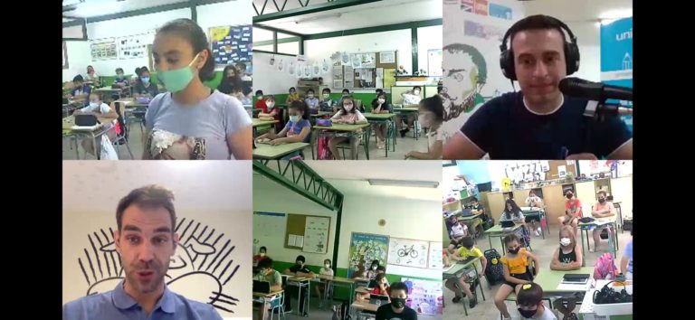 El Colegio Cervantes de Santa Cruz de Mudela y José Manuel Calderón, juntos en la carrera «Gotas» de UNICEF