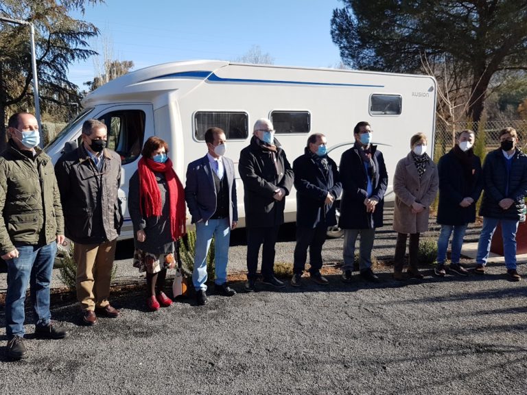 Inaugurada en Puertollano el  área de autocaravanas de la Diputación como reclamo turístico a las puertas del Valle de Alcudia