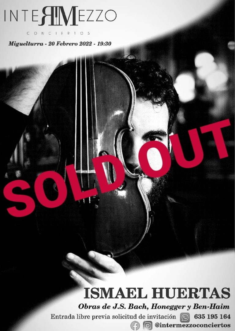 Aforo completo para el concierto del violinista Ismael Huertas en Miguelturra, que repetirá el 27 de marzo