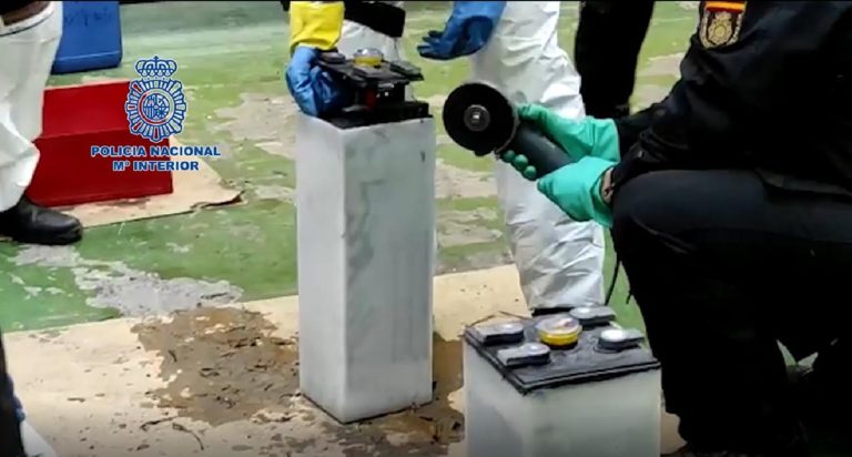 Desarticulada una red de narcos colombianos, con ramificación en Ciudad Real,  que ocultaba cocaína entre el ácido de baterías