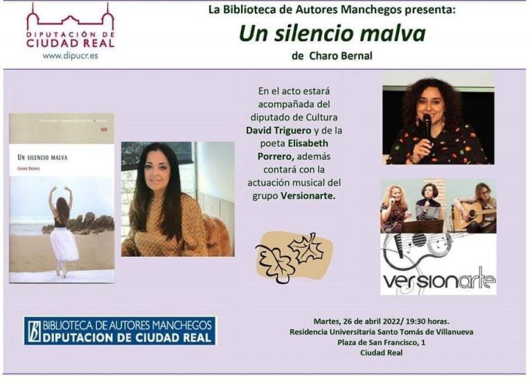 Charo Bernal presenta ‘Un silencio malva’ en Ciudad Real