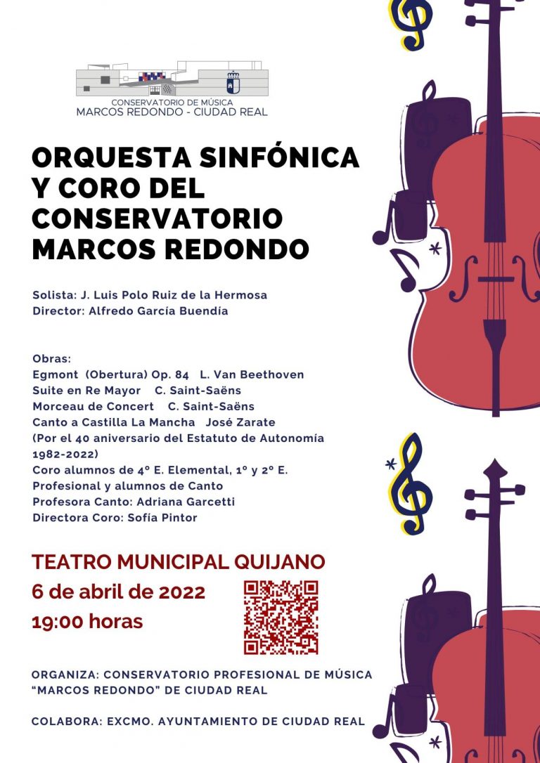 La orquesta y coro del conservatorio ‘Marcos Redondo’ de Ciudad Real interpretará el día 6 ‘Canto a Castilla-La Mancha’