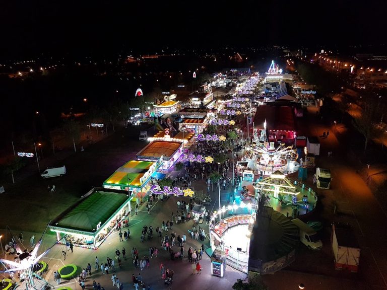 El ferial de Puertollano, desde 40 metros de altura
