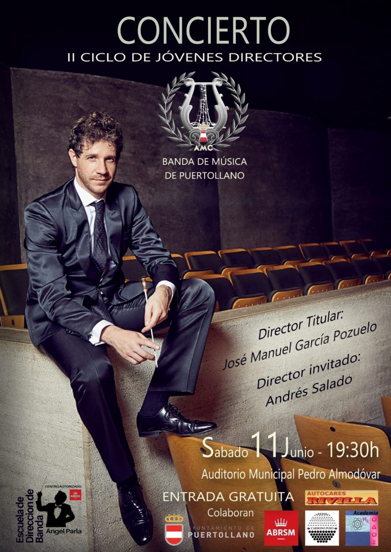 La AMC Banda de Música de Puertollano ofrecerá este sábado un concierto bajo la dirección de Andrés Salado
