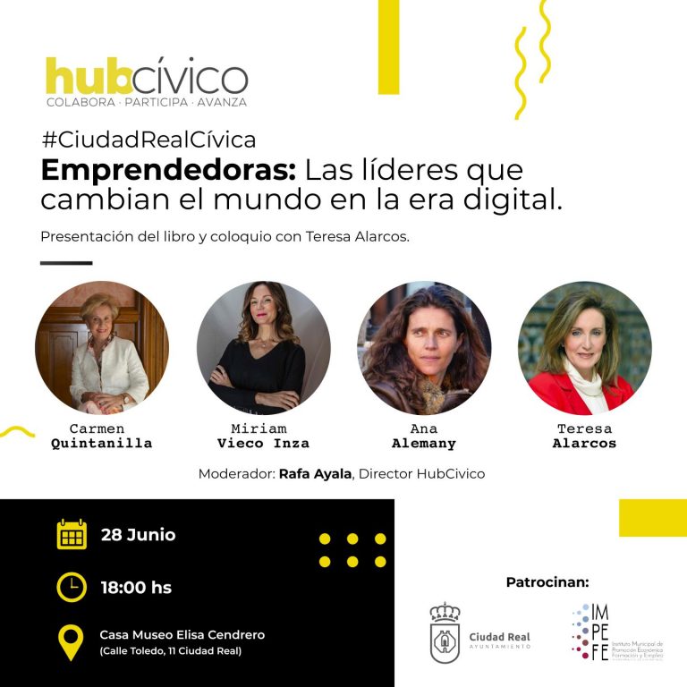 HUBCIVICO inaugura “Ciudad Real Cívica” con la presentación del libro Emprendedoras