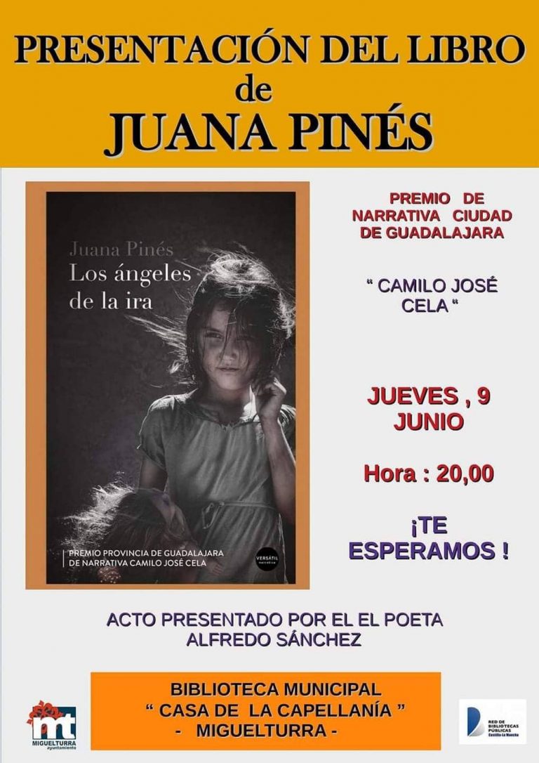 Juana Pinés presenta su última obra, “Los Ángeles de la ira”