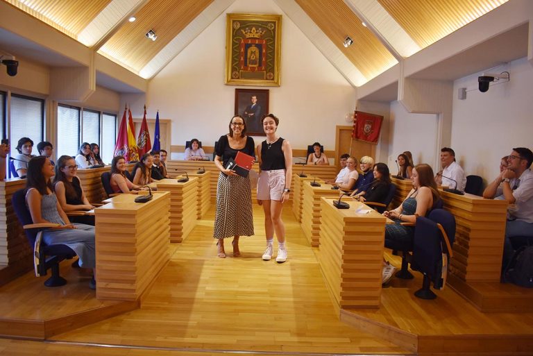 El Ayuntamiento de Ciudad Real recibe al alumnado del Programa de Honor de Lenguas Extranjeras de la Universidad de Indiana