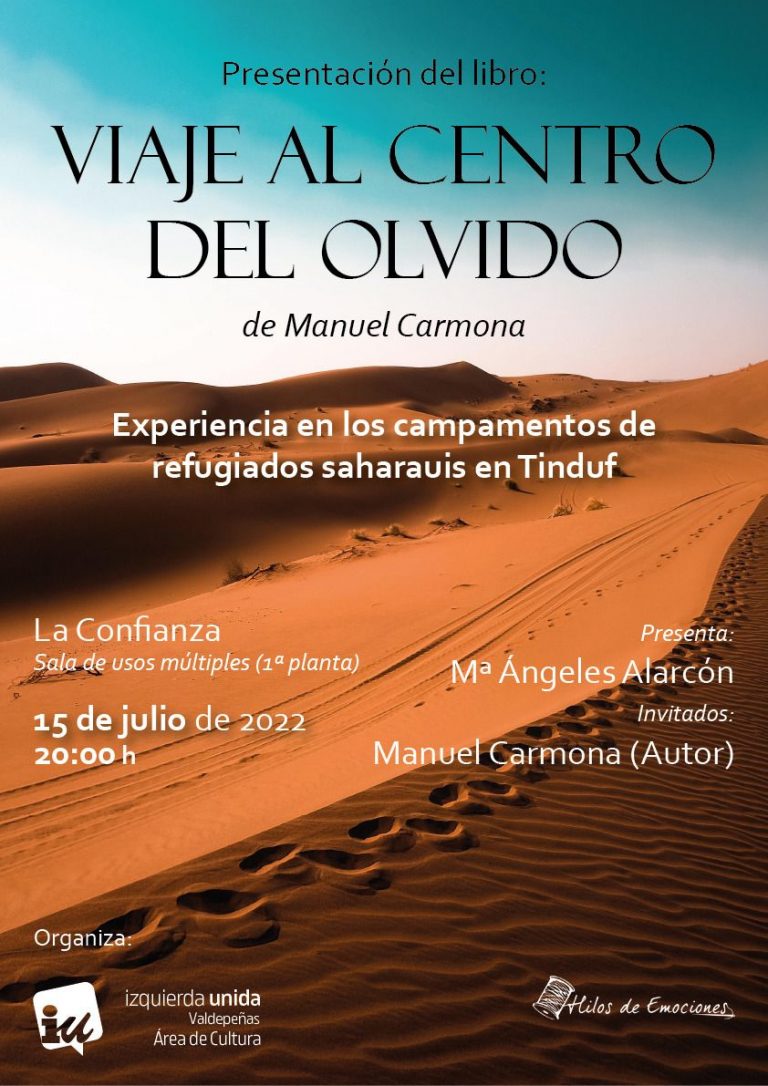 Manuel Carmona presenta en Valdepeñas su segundo libro “Viaje al Centro del Olvido”