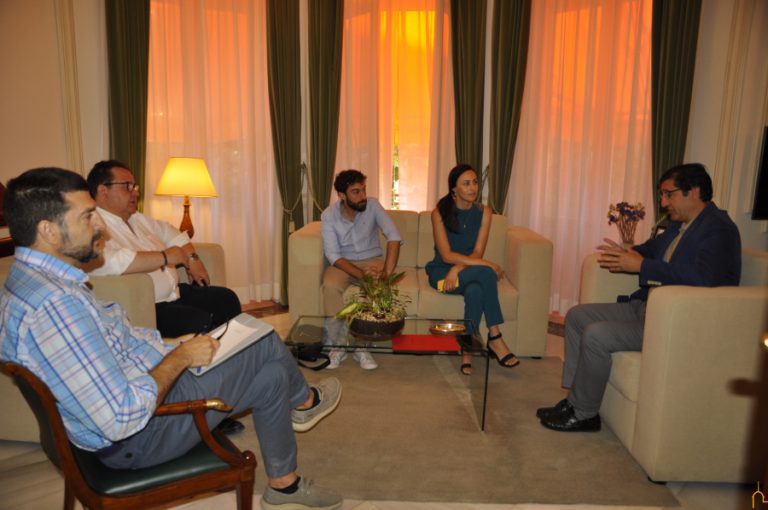 El presidente de la Diputación recibe a la alcaldesa de Villanueva de los Infantes