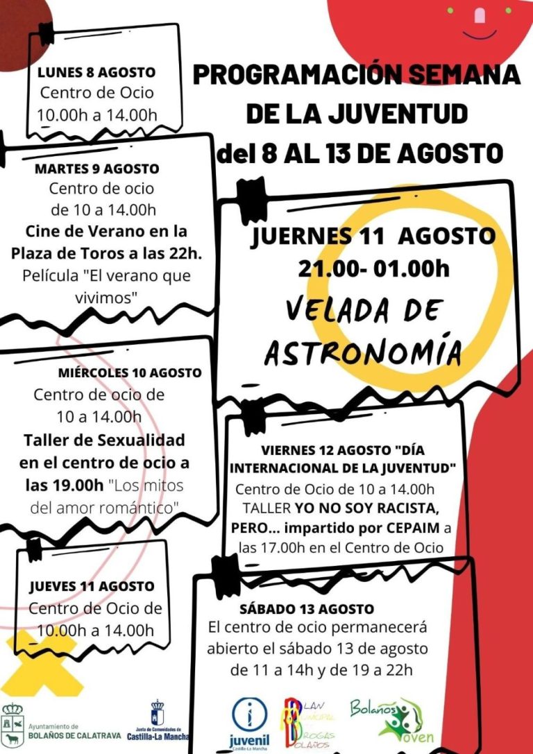 Bolaños diseña una programación de actividades gratuitas hasta este sábado por el Día de la Juventud