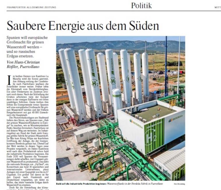 Una Alemania amenazada por el corte de gas ruso mira a Puertollano como posible modelo de salvación