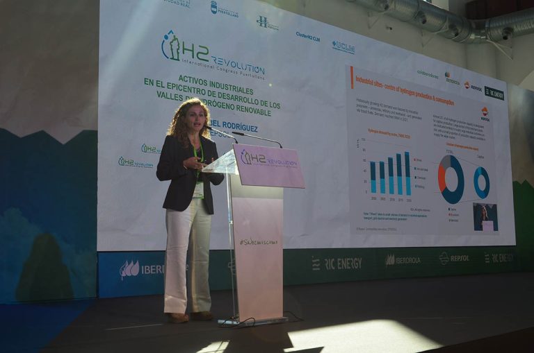 Puertollano: Repsol presenta el despliegue de grandes electrolizadores de hidrógeno verde en el Congreso Internacional H2 Revolution