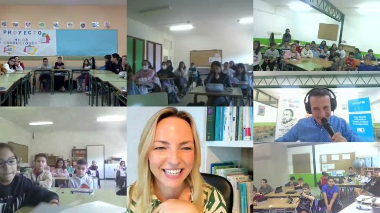 Lucía Galán, «Mi pediatra», y el Colegio Cervantes de Mudela, juntos contra el acoso escolar