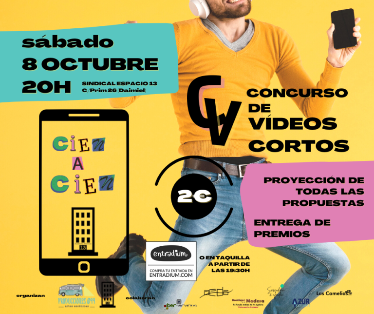 Proyección de cortos y entrega de premios del concurso 100 a 100 en Sindical Espacio 13