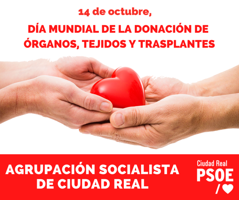 14 de octubre, Día Mundial de la Donación de Órganos, Tejidos y Trasplantes