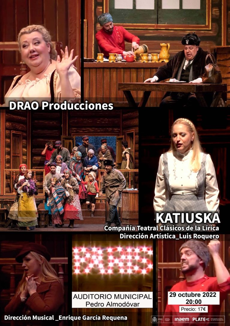 Puertollano: La zarzuela “Katiuska”, este sábado en el escenario del Auditorio Pedro Almodóvar