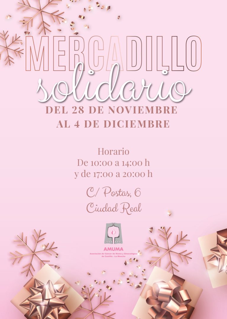El mercadillo solidario de AMUMA abrirá el próximo 28 de noviembre