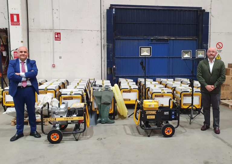 El Gobierno de Castilla-La Mancha entrega equipos electrógenos y bombas de achique en inundaciones a 30 entidades locales