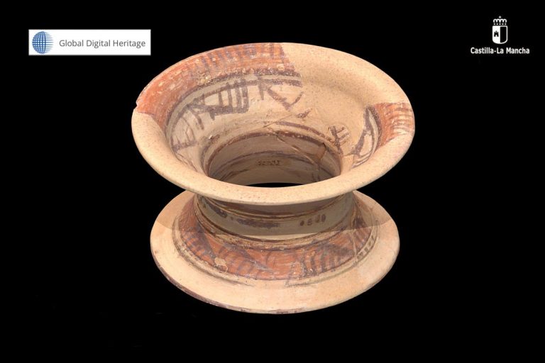 El modelo en 3D de un soporte de cerámica ibérica del Cerro de las Cabezas, nueva pieza en el ‘top ten’ de los modelos tridimensionales