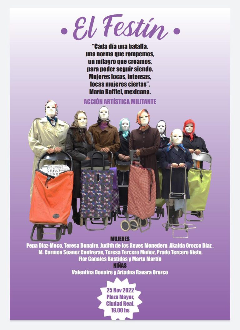 Mujeres de las artes escénicas y de la militancia feminista se unen en la performance “El Festín” para alzar sus voces contra la violencia machista