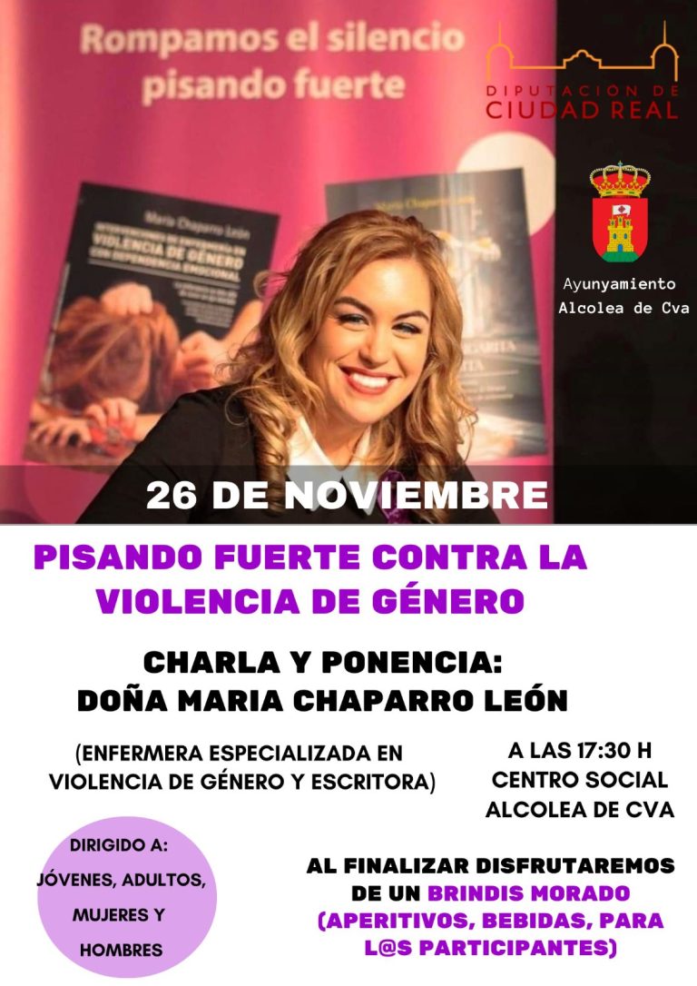 María Chaparro León imparte una charla sobre violencia machista en Alcolea de Calatrava