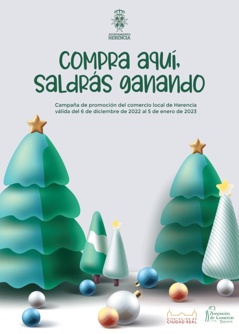 Una nueva edición de la campaña “Compra aquí, saldrás ganando” repartirá 8.500 euros en premios en el pequeño comercio de Herencia