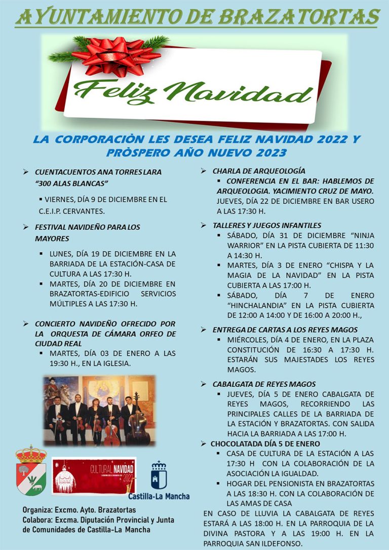 El Ayuntamiento de Brazatortas incentiva la llegada de la Navidad al municipio