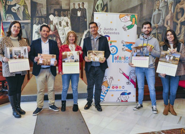 AFANION agradece a Caballero el apoyo de la Diputación en la presentación del calendario solidario 2023
