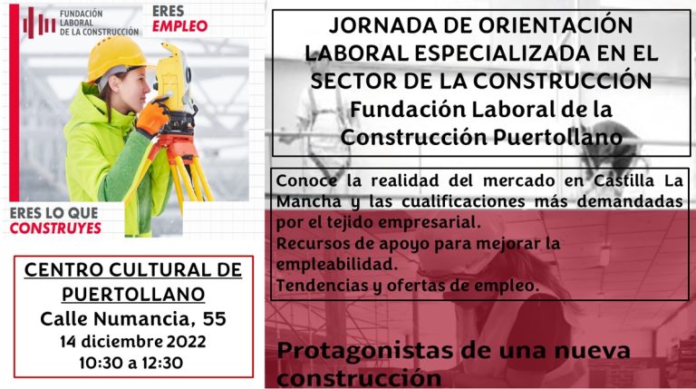 La Fundación Laboral de la Construcción organiza en Puertollano unas jornadas sobre nuevas oportunidades de empleo