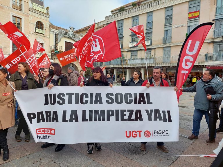Seguimiento «masivo» en el primer día de huelga de las trabajadoras de la Limpieza de Ciudad Real, Cuenca, Guadalajara y Toledo