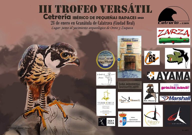 Granátula de Calatrava acoge el Tercer Trofeo Versátil de Cetrería de pequeñas rapaces el sábado 28 de enero