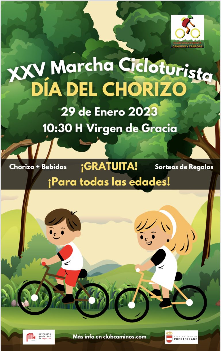 Puertollano: Cita el domingo con el cicloturismo en la XXV Marcha del Chorizo del Club Caminos y Cañadas