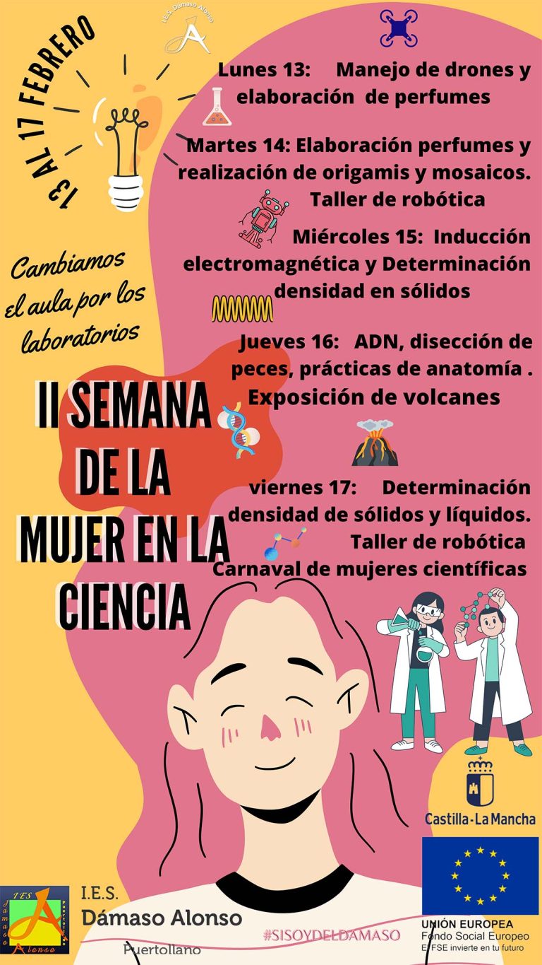 Puertollano: El IES Dámaso celebra con diversas actividades el Día Internacional de la Mujer y la Niña en la Ciencia