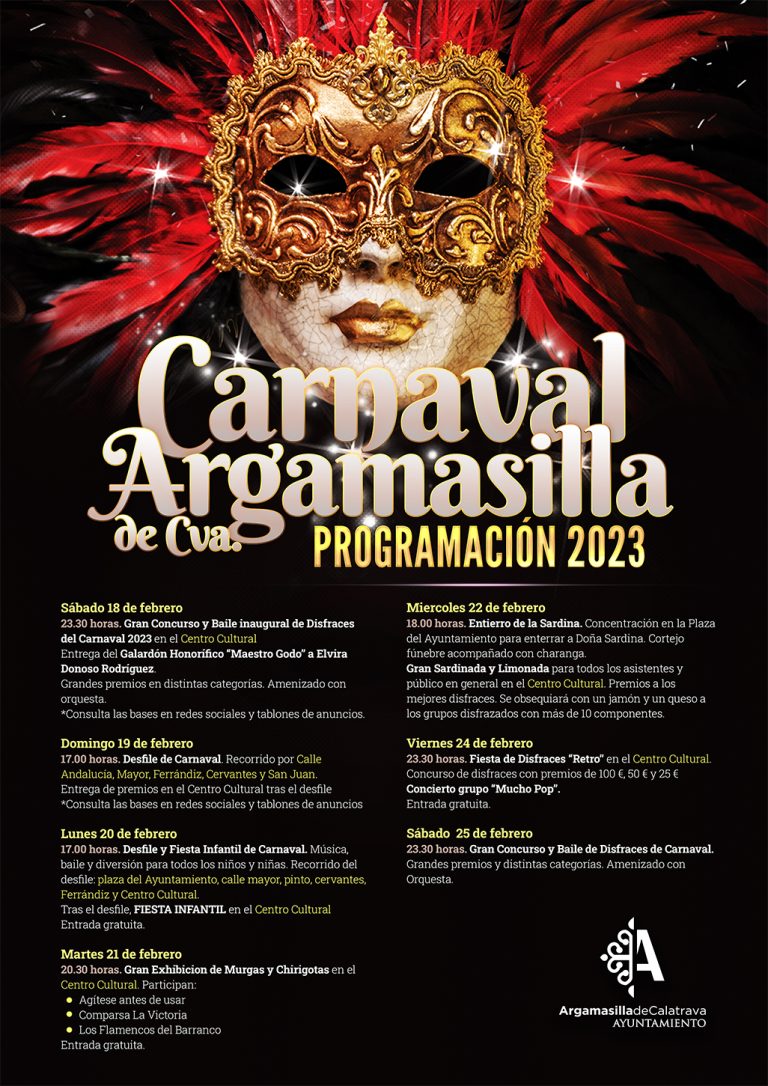 Argamasilla de Calatrava inicia su programación de Carnaval el 18 de febrero
