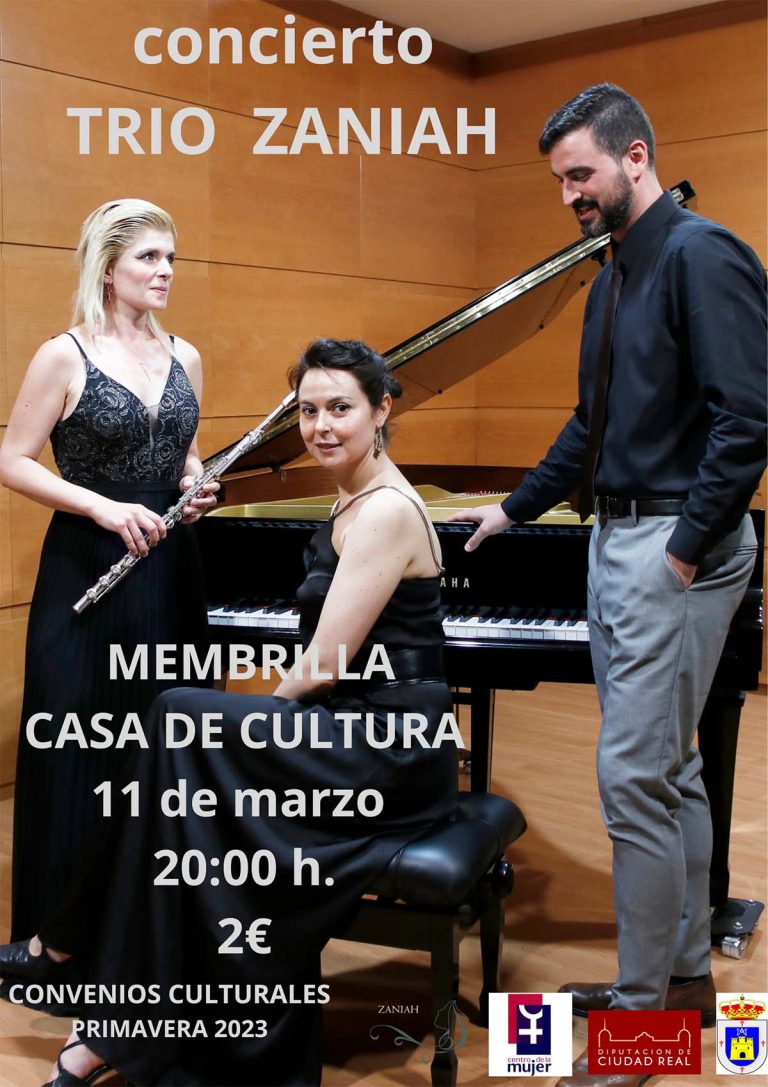 El valdepeñero Trío Zaniah actuará el 11 de marzo en la Casa de Cultura de Membrilla con motivo de la Semana de la Mujer