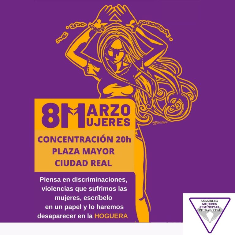 Las “violencias y discriminaciones” que sufren las mujeres serán quemadas en una concentración el próximo 8M