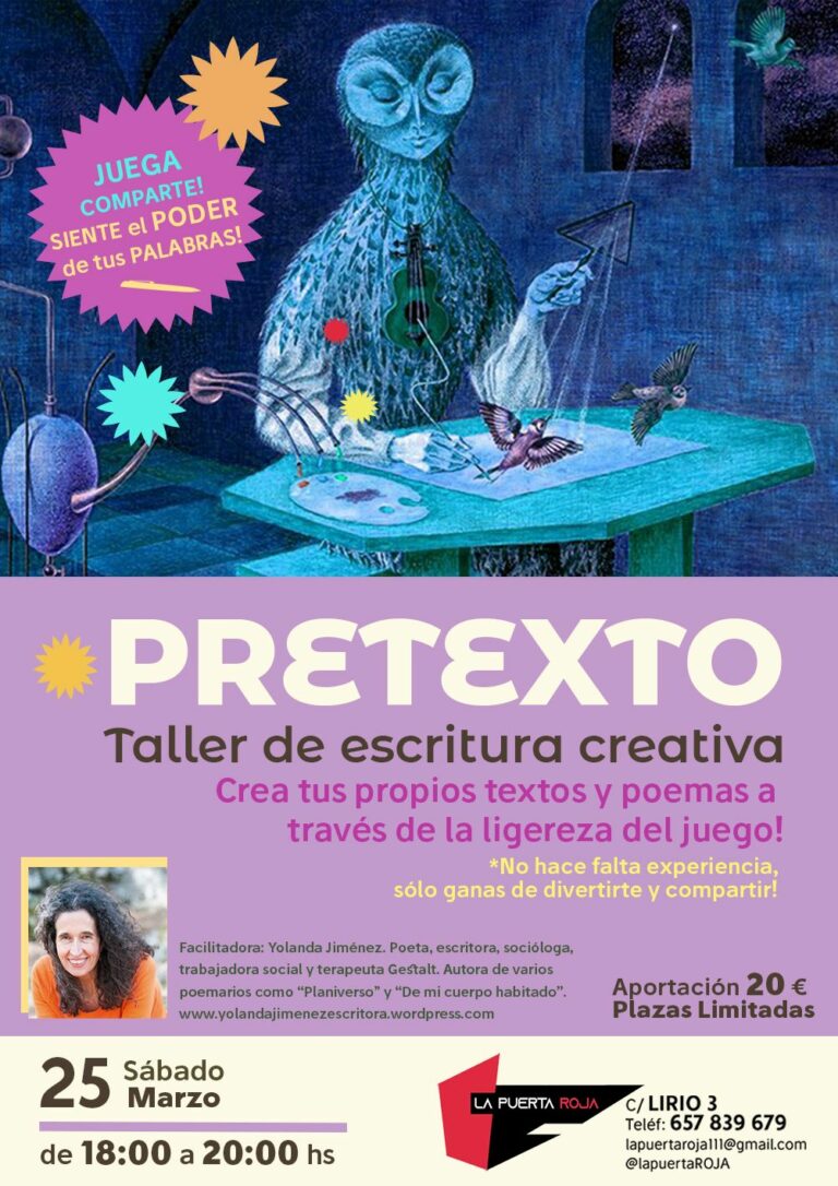 Desata tu creatividad con el taller de escritura «Pretexto» en La Puerta Roja!