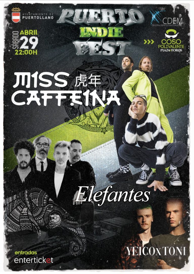 Puertollano acogerá el 29 de abril el festival Puerto Indie Fest, con la actuación de Miss Caffeina, Elefantes y Yeico x Toni