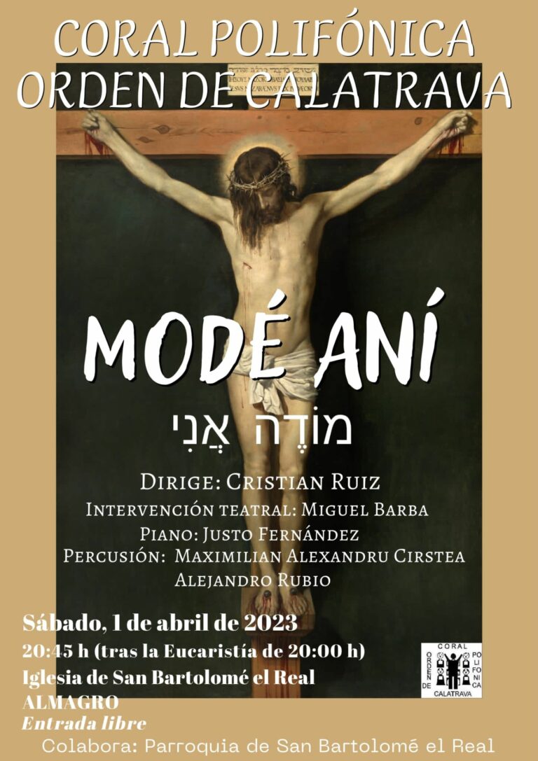 La Coral Polifónica «Orden de Calatrava» de Almagro ofrecerá su tradicional Concierto de Semana Santa este sábado