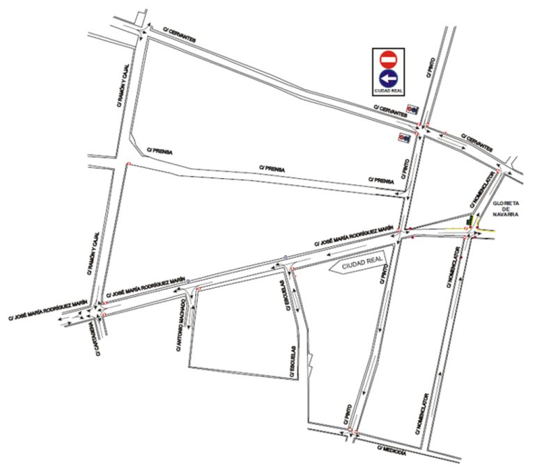 El lunes entran en vigor los cambios de tráfico en el centro urbano de Argamasilla de Calatrava